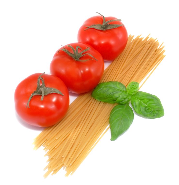 Spaghetti and Tomato Before Preparing